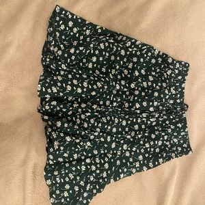 Princess Polly green floral skirt